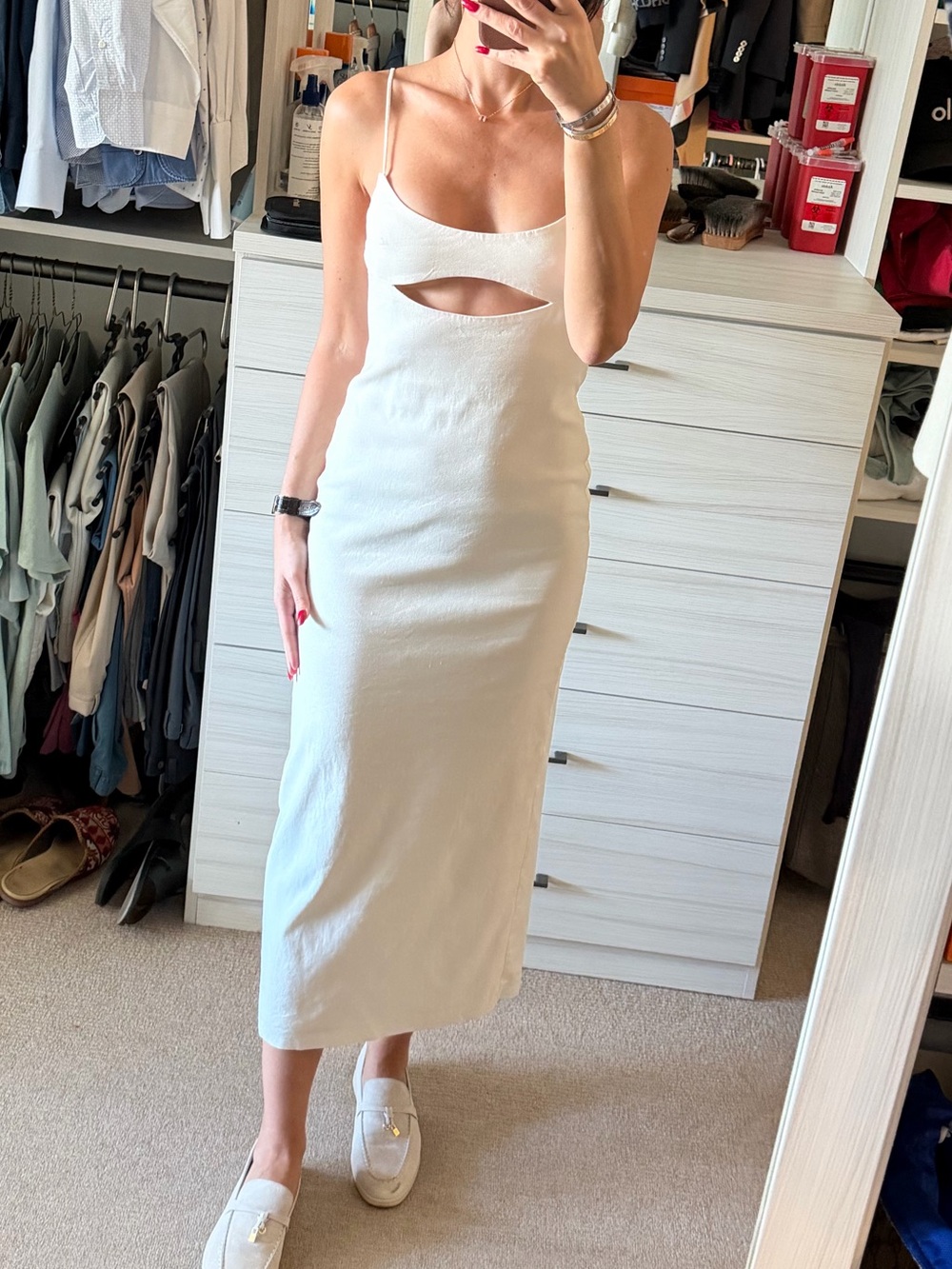 Zara Cream Slip Dress